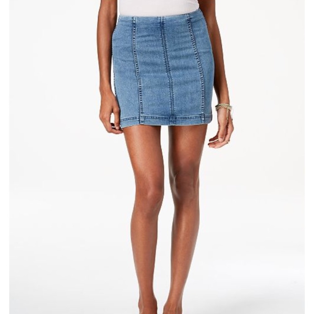 Free People Modern Femme Denim Skirt